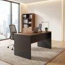 Ver imagem 4 de Mesa de Escritório Mkp Home Office Cor Nogal e Preto Fosco 80kg - Roal