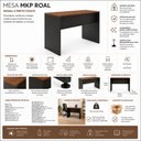 Ver imagem 5 de Mesa de Escritório Mkp Home Office Cor Nogal e Preto Fosco 80kg - Roal