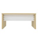 Ver mais imagens de Conjunto Home Office 2 Peças 1 Mesa em L 1 Gaveteiro Alto Tamburato 4 Gavetas Carvalho e Branco Marr