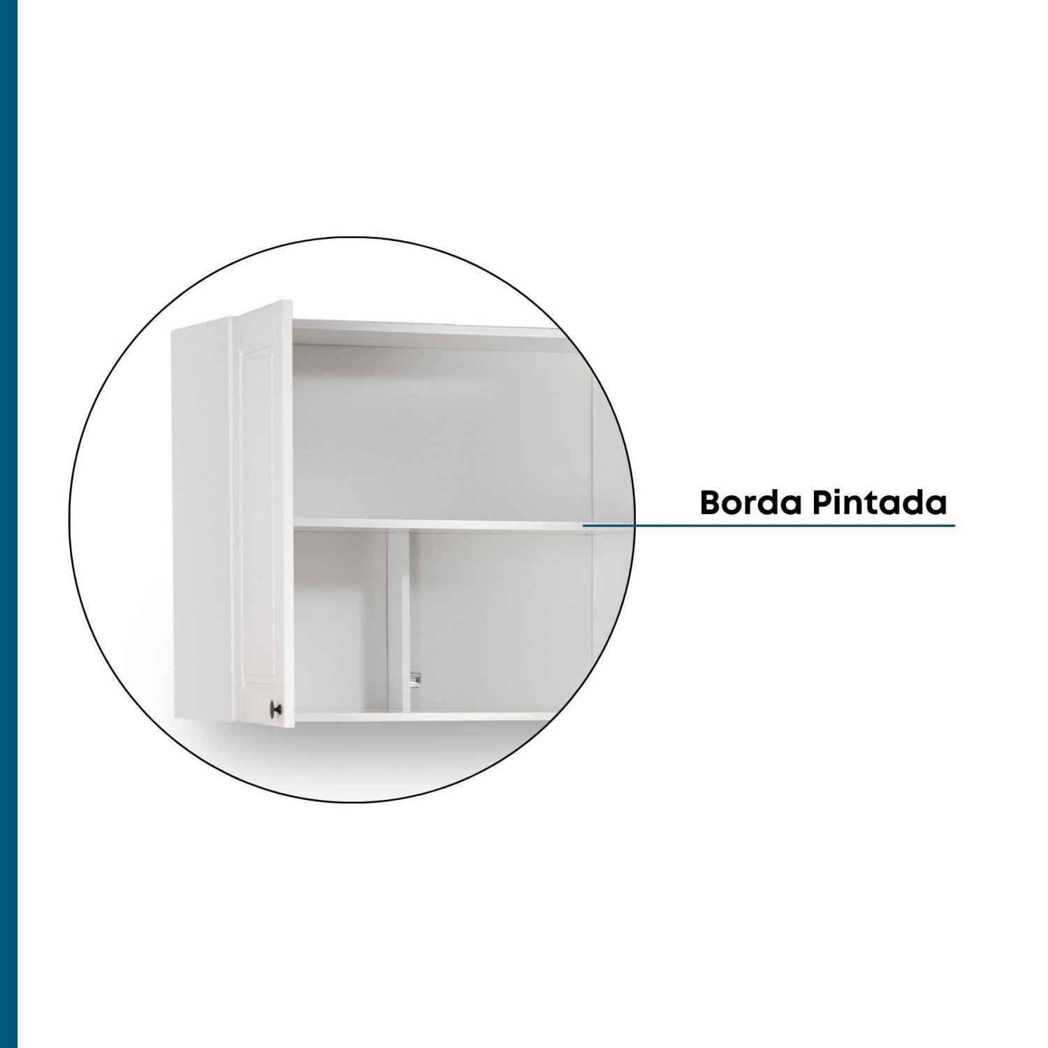 Armário Aéreo 120cm 3 Portas MDF Provençal  - 7