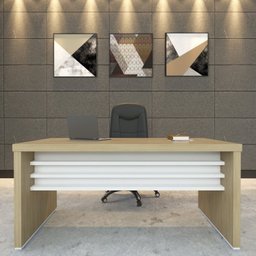 Conjunto Home Office 2 Peças 1 Mesa em L 1 Gaveteiro Baixo Tamburato  - 8