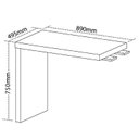 Ver imagem 4 de Conjunto Home Office 3 Peças 1 Mesa em L 1 Gaveteiro 1 Arquivo Alto Tamburato Carvalho e Branco Marr