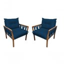 Ver imagem 1 de Kit 2 Poltronas Decorativa Luxo Safira Dora Bela Cor 129