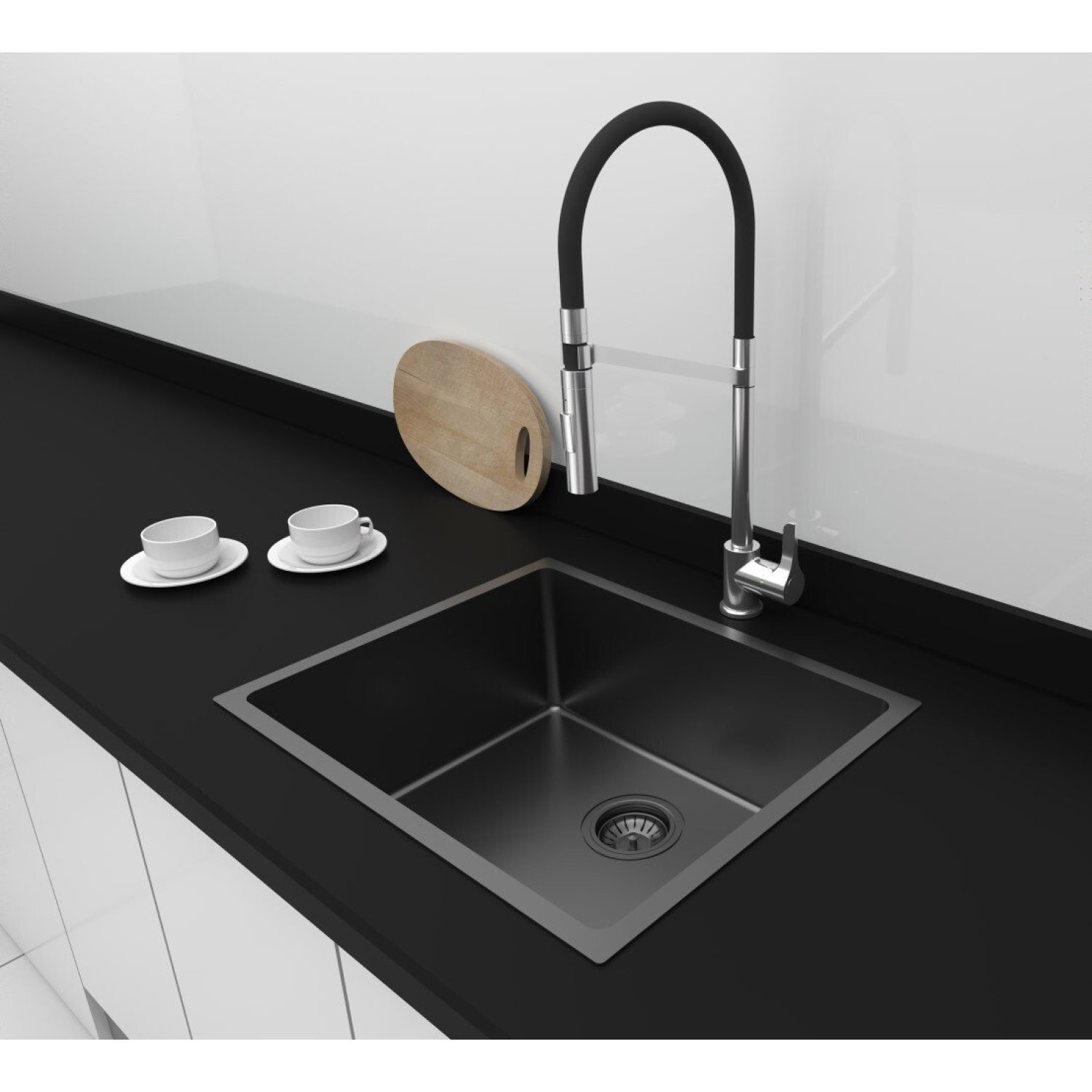 Kit Cuba Cozinha Aço Inox com Válvula e Sifão Japi - 2