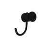 cabide gancho objeto para banheiro luxo preto fosco - 1
