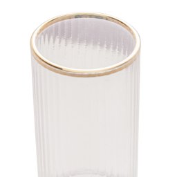 Home Mesa Posta Jogo de Copos com Borda Dourada Lines 400ml 2 Peças Cristal - 1