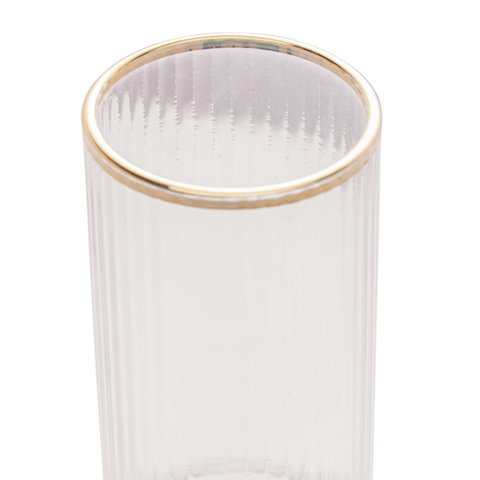Home Mesa Posta Jogo de Copos com Borda Dourada Lines 400ml 2 Peças Cristal