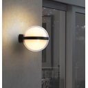 Ver imagem 2 de Arandela Moderna Globo Preta Led 12w 3000k Bivolt Ip65 Embu Led