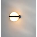 Ver imagem 1 de Arandela Moderna Globo Preta Led 12w 3000k Bivolt Ip65 Embu Led