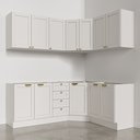 Ver mais imagens de Cozinha Modulada 6 Peças sem Tampo 3 Aéreos e 3 Balcões Arizona CabeCasa MadeiraOriginals