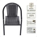Ver imagem 3 de Cadeira de Aluminio Tramada em Fibra Maresia 3 Unidades - Preto