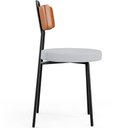 Ver imagem 7 de Kit 04 Cadeiras Decorativas Estofada Sala Jantar Barcelona L02 Couríssimo Camel Linho Cinza - Lyam L