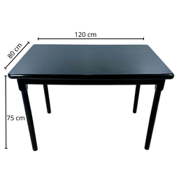 Conjunto de Mesa Jantar Madeira 120x80 Laminada com 4 Cadeiras Preto - 8