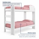 Ver imagem 4 de Beliche Solteiro 100% MDF 95cm x 211cm Flórida Branco