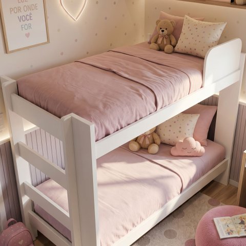 Beliche Solteiro 100% MDF 95cm x 211cm Flórida Branco