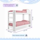 Ver imagem 6 de Beliche Solteiro 100% MDF 95cm x 211cm Flórida Branco