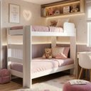 Ver imagem 1 de Beliche Solteiro 100% MDF 95cm x 211cm Flórida Branco