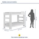 Ver imagem 6 de Beliche Solteiro 100% MDF 95cm x 211cm Flórida Branco