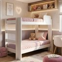 Ver imagem 1 de Beliche Solteiro 100% MDF 95cm x 211cm Flórida Branco