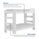 Ver imagem 3 de Beliche Solteiro 100% MDF 95cm x 211cm Flórida Branco