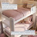 Ver imagem 7 de Beliche Solteiro 100% MDF 95cm x 211cm Flórida Branco