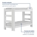 Ver imagem 2 de Beliche Solteiro 100% MDF 95cm x 211cm Flórida