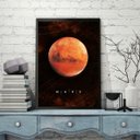 Ver imagem 2 de Quadro Decorativo Planeta Marte 24x18cm:madeira Branca