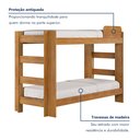 Ver imagem 2 de Beliche Flórida 100% MDF Marrom/Amadeirado