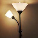 Ver imagem 3 de Luminária Abajur Chão Duo Floor Pedestal Articulada Lustre Iluminaçao