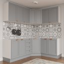 Ver imagem 2 de Cozinha Modulada 6 Peças sem Tampo 3 Aéreos e 3 Balcões Arizona CabeCasa MadeiraOriginals