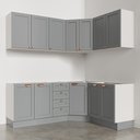 Ver mais imagens de Cozinha Modulada 6 Peças sem Tampo 3 Aéreos e 3 Balcões Arizona CabeCasa MadeiraOriginals