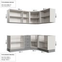 Ver imagem 4 de Cozinha Modulada 6 Peças sem Tampo 3 Aéreos e 3 Balcões Arizona CabeCasa MadeiraOriginals