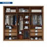 Guarda Roupa Casal 6 Portas 4 Gavetas Reflecta Suburban Espresso Móveis - 6