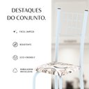 Ver imagem 4 de Conjunto de Mesa Tubular 70cm x 70cm Tampo em MDF com 4 Cadeiras Dany Branco