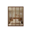 Ver imagem 3 de Guarda Roupa Solteiro 4 Portas 3 Gavetas Reflecta Suburban  Espresso Móveis