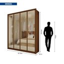 Ver imagem 4 de Guarda Roupa Solteiro 4 Portas 3 Gavetas Reflecta Suburban  Espresso Móveis