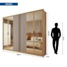 Guarda Roupa Casal Suburban 6 Portas 4 Gavetas com Vidro Reflecta Espresso Móveis - 4