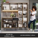Ver imagem 6 de Armário de Cozinha Compacta 169cm com Pia Rustic/Preto Emilly Madesa 12