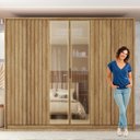 Ver imagem 5 de Guarda Roupa Casal 6 Portas 4 Gavetas Ripadas com Espelho Suburban Espresso Móveis