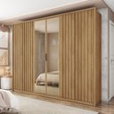 Ver imagem 1 de Guarda Roupa Casal 6 Portas 4 Gavetas Ripadas com Espelho Suburban Espresso Móveis