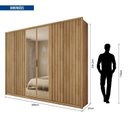 Ver imagem 4 de Guarda Roupa Casal 6 Portas 4 Gavetas Ripadas com Espelho Suburban Espresso Móveis