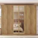 Ver mais imagens de Guarda Roupa Casal 6 Portas 4 Gavetas Ripadas com Espelho Suburban Espresso Móveis