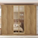 Ver mais imagens de Guarda Roupa Casal 6 Portas 4 Gavetas Ripadas com Espelho Suburban Espresso Móveis