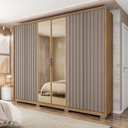 Ver imagem 1 de Guarda Roupa Casal 6 Portas 4 Gavetas Ripadas com Espelho Suburban Espresso Móveis