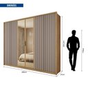 Ver imagem 4 de Guarda Roupa Casal 6 Portas 4 Gavetas Ripadas com Espelho Suburban Espresso Móveis