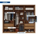 Ver imagem 2 de Guarda Roupa Casal 6 Portas 4 Gavetas Ripadas com Espelho Suburban Espresso Móveis