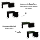 Ver imagem 4 de Mesa Gamer com 4 Nichos Preto/verde B24 Emovell