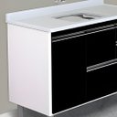 Ver imagem 3 de Gabinete de Cozinha Gavetas e Portas Armário 114cm Multiuso:preto