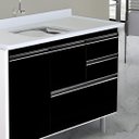 Ver imagem 4 de Gabinete de Cozinha Gavetas e Portas Armário 114cm Multiuso:preto