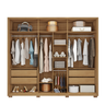 Guarda Roupa Casal Suburban Ripado 6 Portas 4 Gavetas e Pés Espresso Móveis - 8